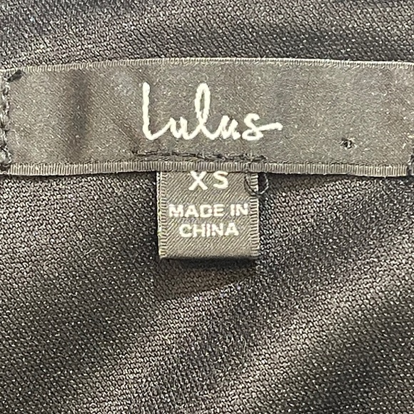 Lulu's Shimmering Black SEQUIN ONE ARM CROP TOP WOMENS SIZE XS - Picture 5 of 7